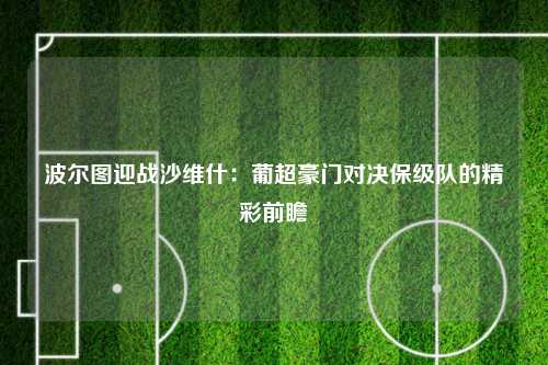 波尔图迎战沙维什：葡超豪门对决保级队的精彩前瞻